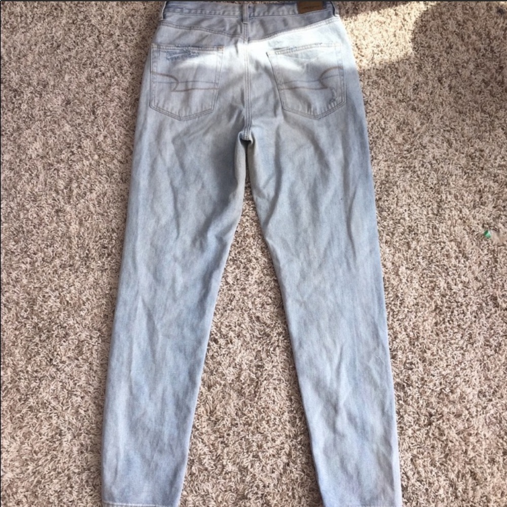American Eagle Light Washed Distressed High Rise Skinny Jeans Size: 6 Long - Picture 2 of 5